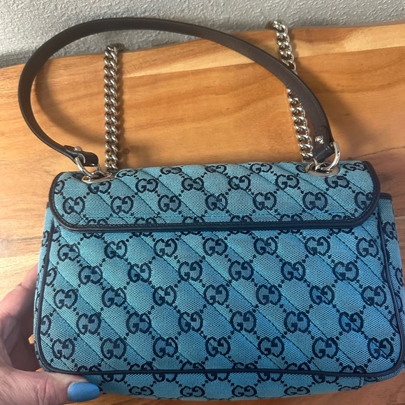 Gucci Matelasse GG Canvas Marmont Shoulder Flap Bag - Picture 7 of 13